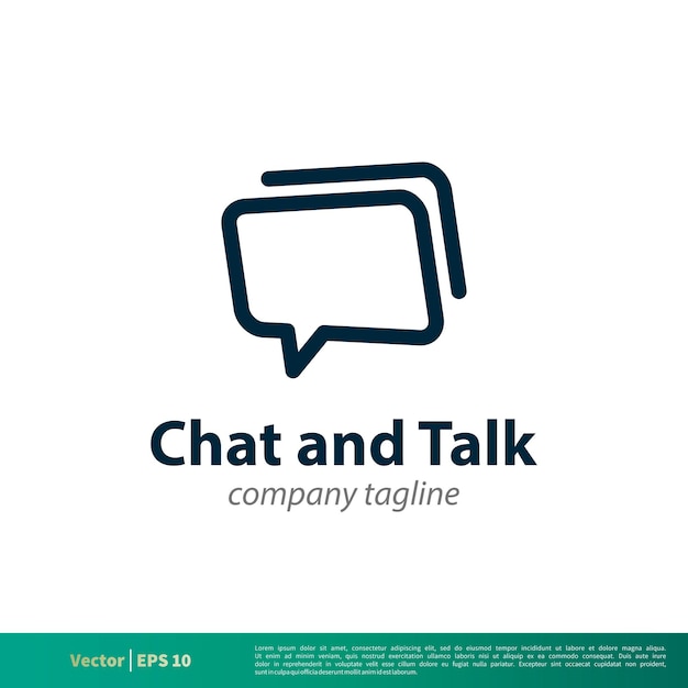 Chat talk speech bubble icon vector logo plantilla ilustración diseño vector eps 10