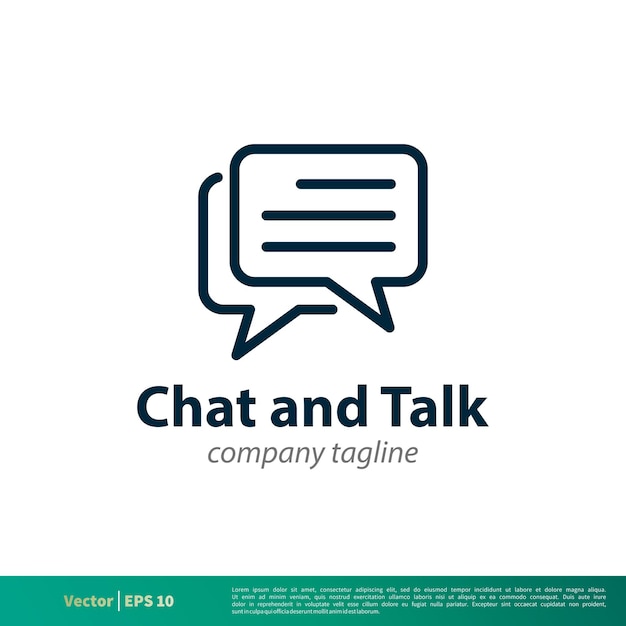 Chat Talk Speech Bubble Icon Vector Logo Plantilla Ilustración Diseño Vector EPS 10