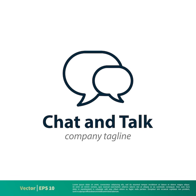 Chat Talk Speech Bubble Icon Vector Logo Plantilla Ilustración Diseño Vector EPS 10