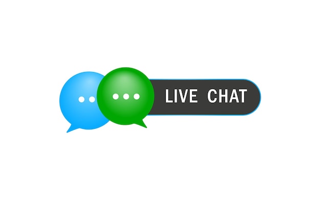 Chat en vivo Servicio de soporte Consulta consultor de telemercadeo Vector de stock