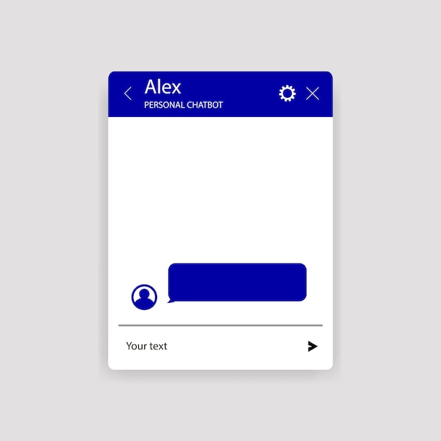 Chatbot app ayudante móvil dialoge windows concepto de diseño plano comunicación social chat vector