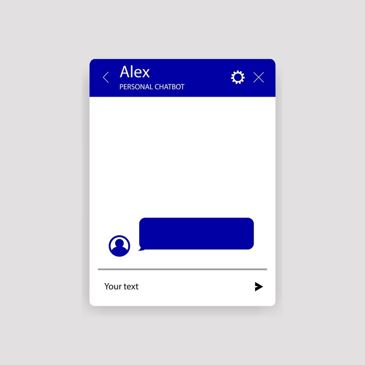 Vector chatbot app ayudante móvil dialoge windows concepto de diseño plano comunicación social chat vector