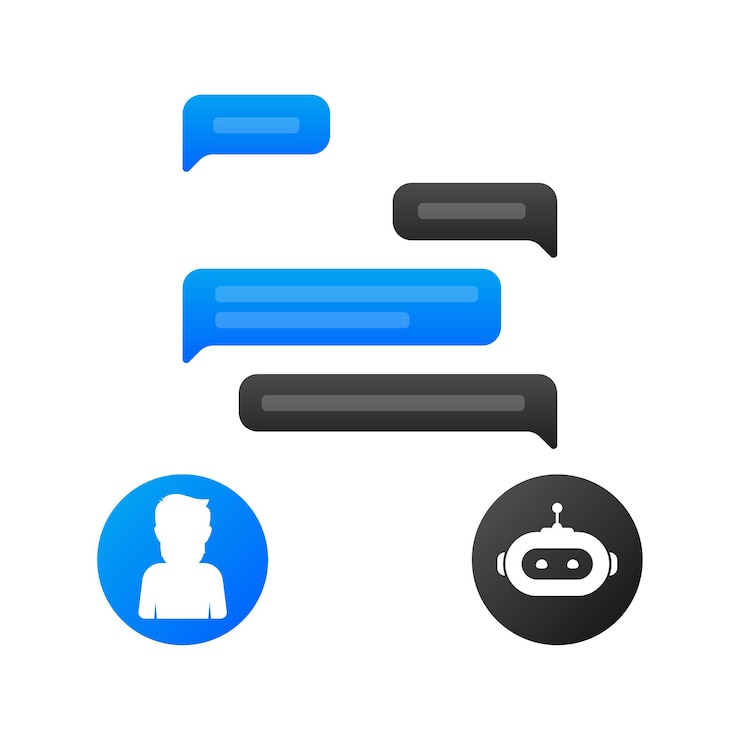 Vector chatbot icon concepto chat bot o chatterbot robot asistencia virtual del sitio web