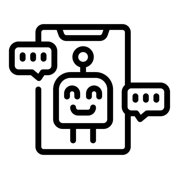 Chatbot teniendo una conversación en la pantalla del teléfono inteligente
