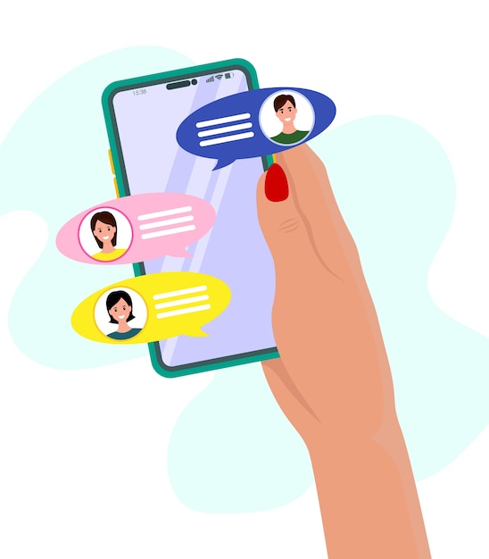 Chatear con amigos y enviar mensajes nuevos en el teléfono inteligente