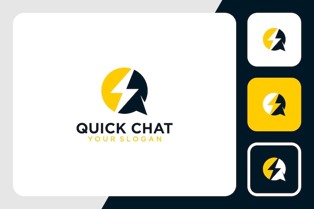 chatear con diseño de logotipo rápido