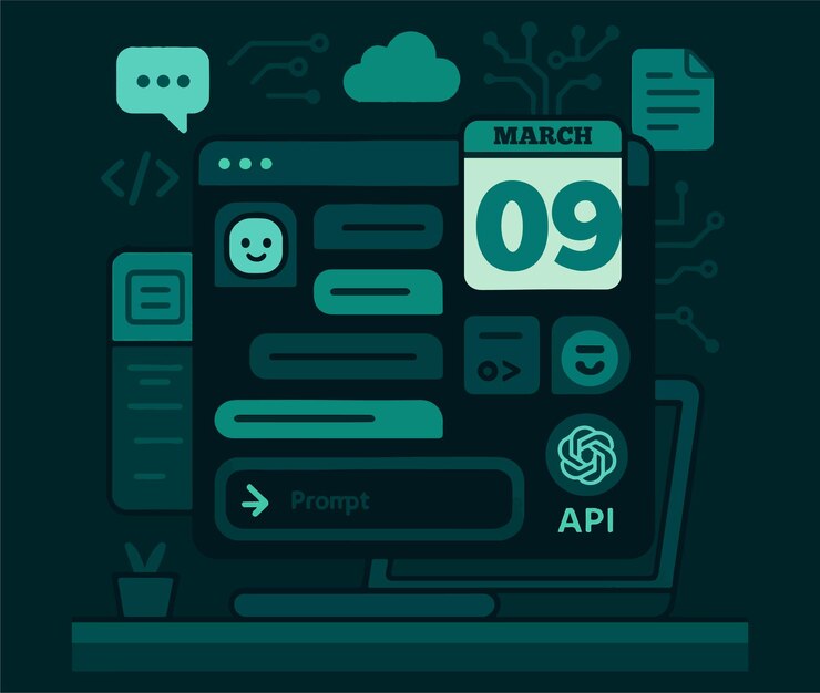 Vector chatgpt based vector illustration march