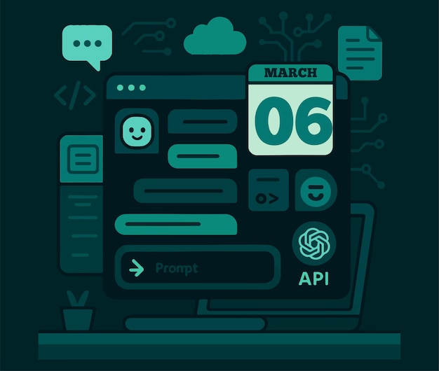 chatgpt based vector illustration march