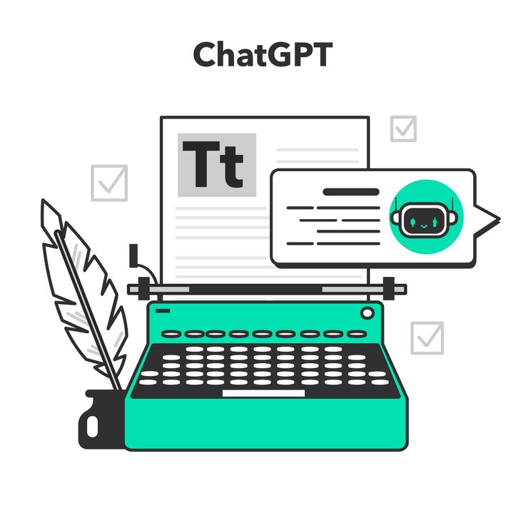 Vector chatgpt comunicación en línea con bot de chat de inteligencia artificial