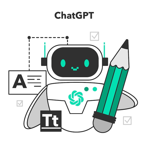 Vector chatgpt comunicación en línea con bot de chat de inteligencia artificial