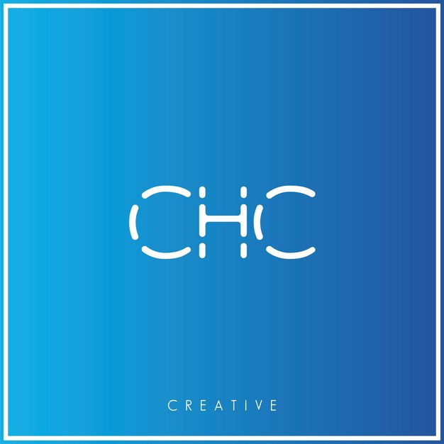 CHC Premium Vector último diseño de logotipo Diseño creativo de logotipo Ilustración vectorial Logotipo mínimo Monograma