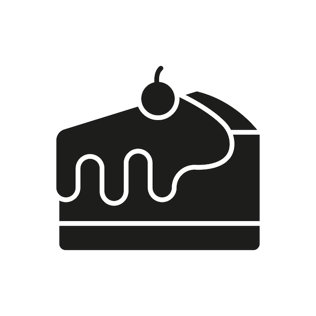 Cheesecake alimento bebida icono vector diseño básico simple y moderno