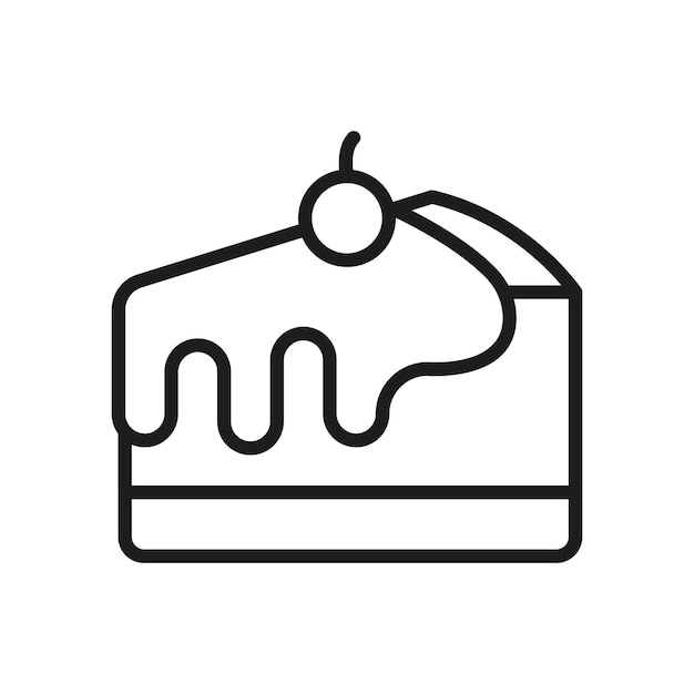 Cheesecake alimento bebida icono vector diseño básico simple y moderno