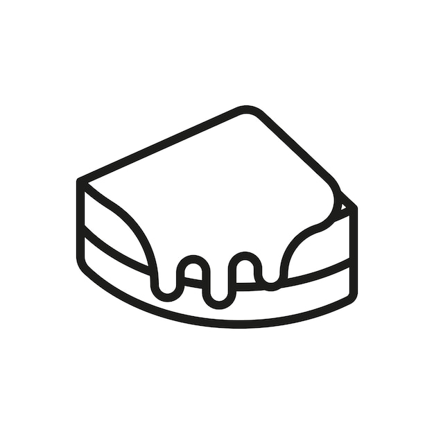 Cheesecake alimento bebida icono vector diseño básico simple y moderno