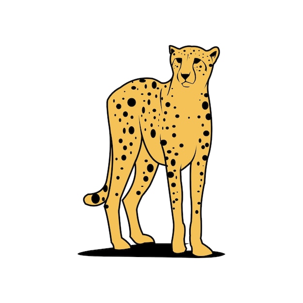 Cheetah Standing in Profile