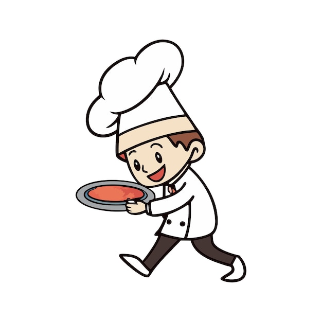 El chef feliz y sonriente