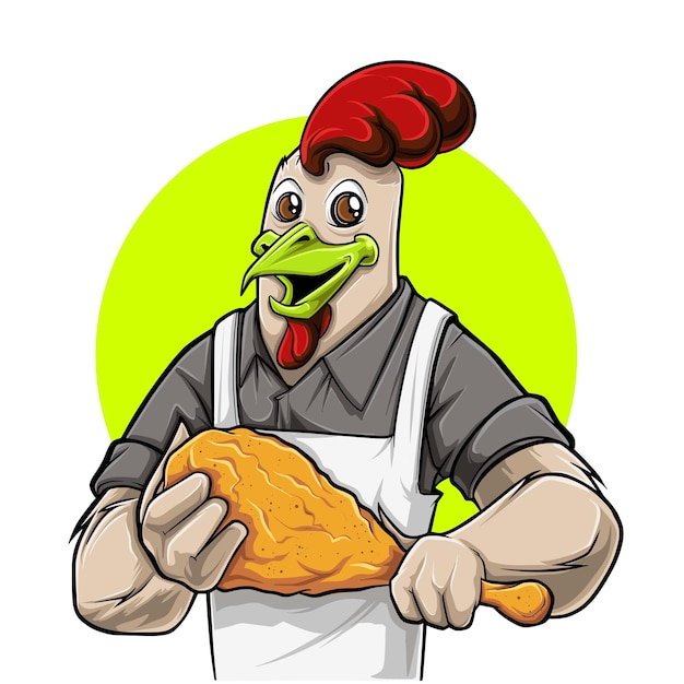 Vector chef gallo guapo