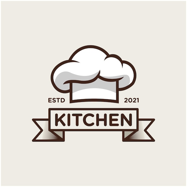 Chef hat cocina logo plantilla inspiración vector premium 2