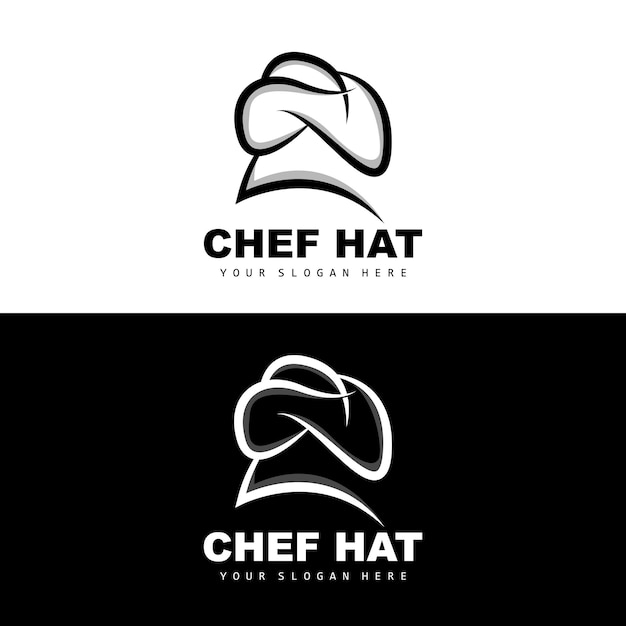 Chef Hat Logo Restaurant Chef Diseño vectorial para restaurante Catering Deli Bakery