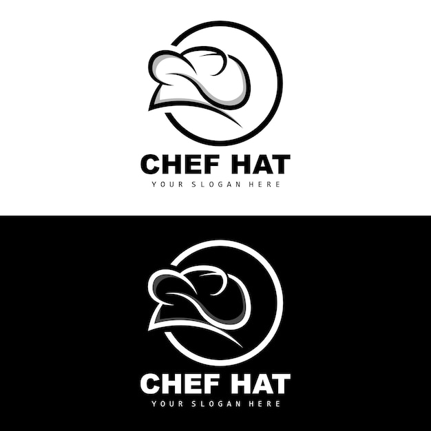 Chef Hat Logo Restaurant Chef Diseño vectorial para restaurante Catering Deli Bakery