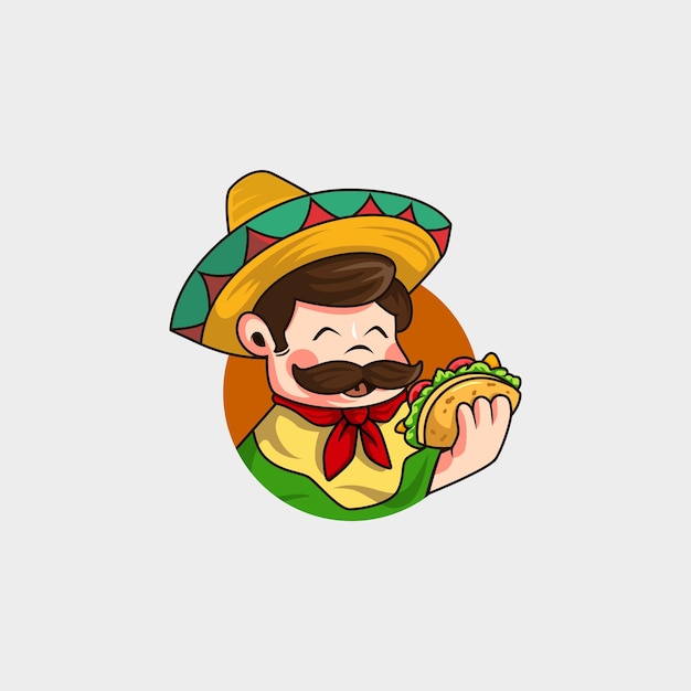 Chef mexicano con un taco