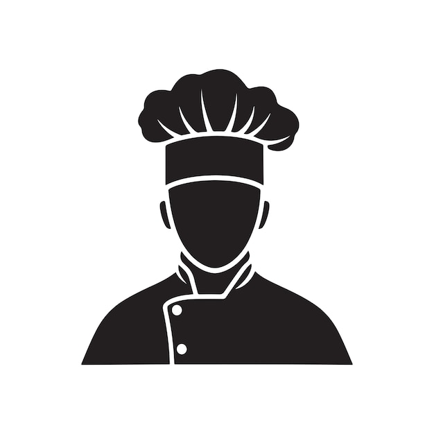 El chef minimalista Silhouette Icon