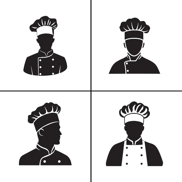 El chef minimalista Silhouette Icon