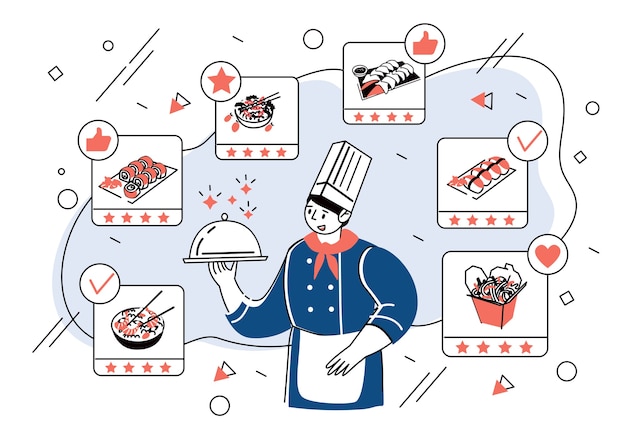 Un chef profesional sosteniendo el plato en su mano.