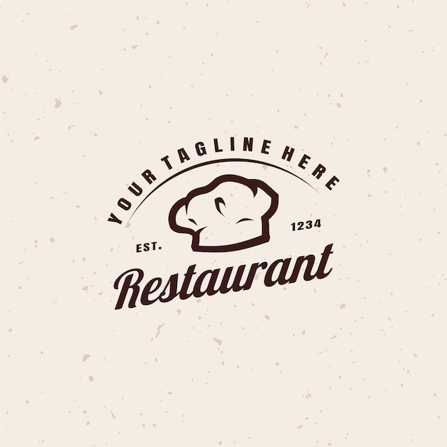 chef restaurante logo vector premium