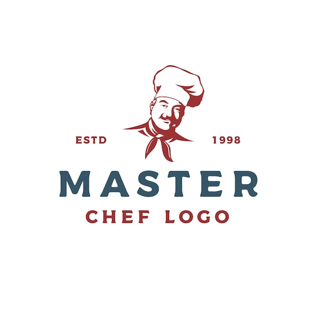 Chefs retro vintage clásicos para el diseño del logotipo de restaurant cafe bar