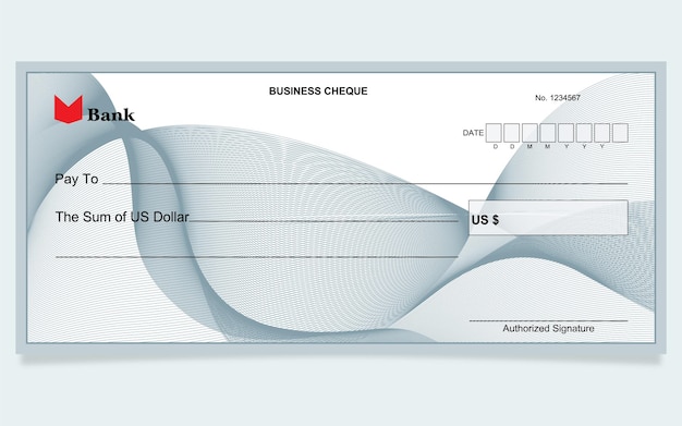 Cheque bancario diseño usd guilloche antecedentes