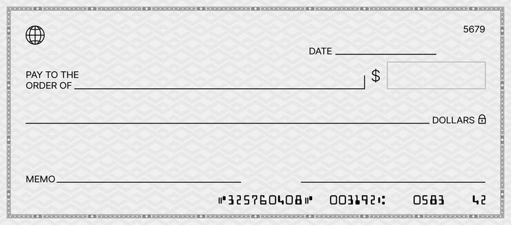 Vector cheque bancario vector dinero cheque chequera diseño