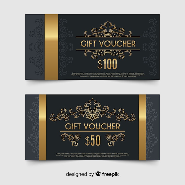 Vector cheque regalo