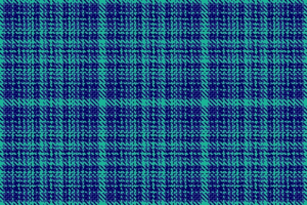 Cheque de tartán de textura de fondo de tela a cuadros con un vector textil de patrones sin fisuras en colores azul y verde azulado