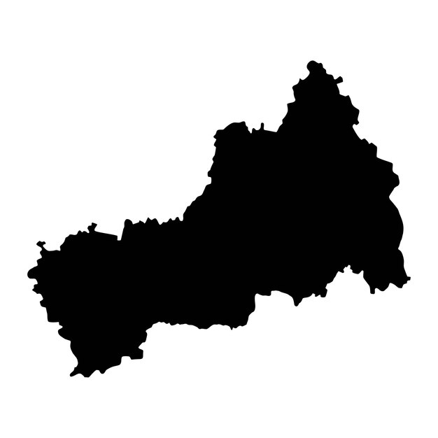 Cherkasy oblast mapa provincia de Ucrania ilustración vectorial