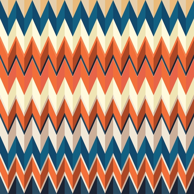 chevron zigzag patrón sin costuras elemento de diseño retro ilustración vectorial de fondo