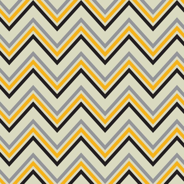Chevron Zigzag Pattern in Yellow Black and Gray