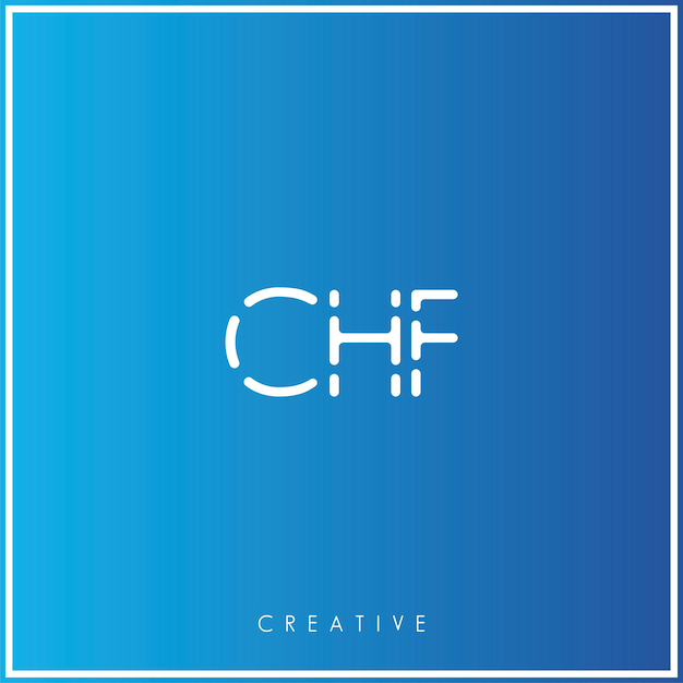 CHF Premium Vector último diseño de logotipo diseño creativo de logotipo vector ilustración monograma de logotipo mínimo