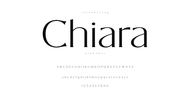 Chiara Moderna Elegante Serif Alfabeto fuente para la marca de moda