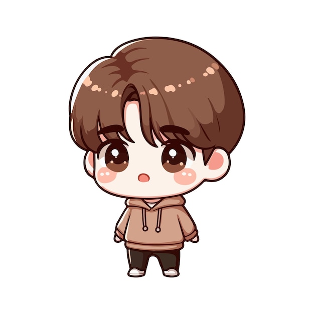 Chibi niño niño lindo ai imagen generada