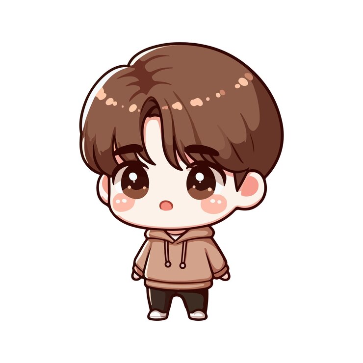 Vector chibi niño niño lindo ai imagen generada