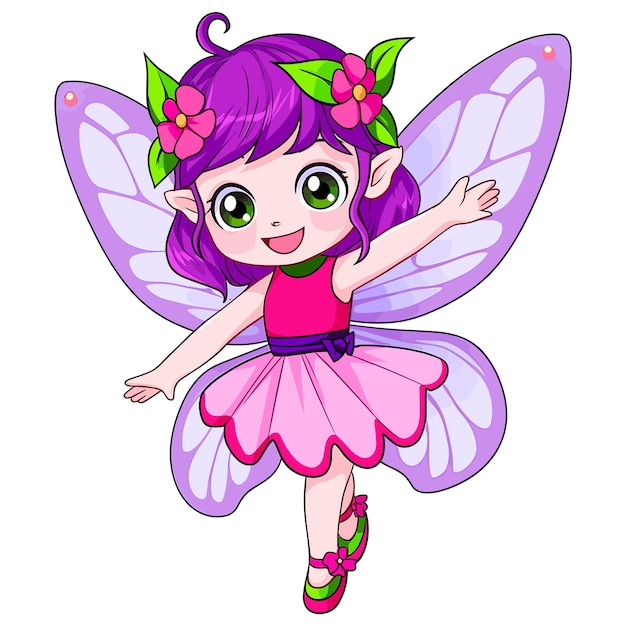 Chibi, la pequeña hada púrpura clipart