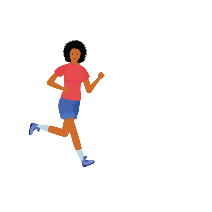 Chica africana que corre