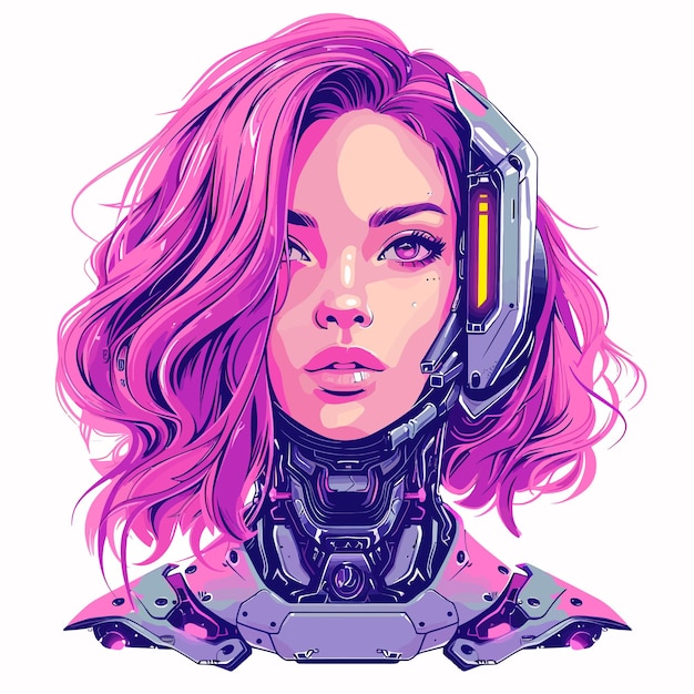 La chica del anime cyberpunk