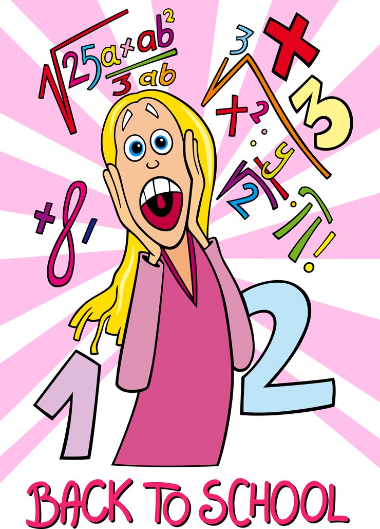Vector chica asustada de volver a la escuela