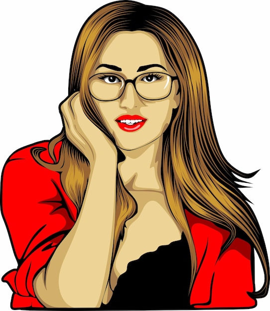 chica bonita mujer bonita chica de belleza mujer de belleza mujer negra silueta vector