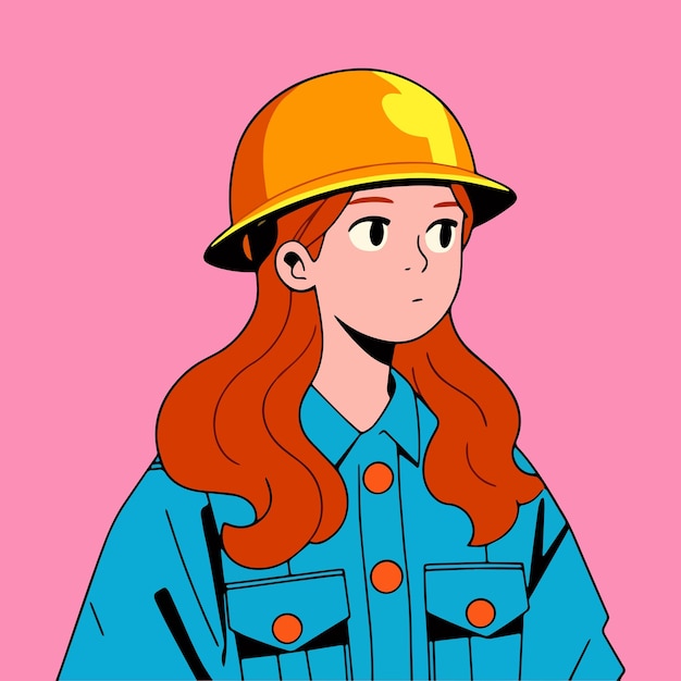 La chica con el casco amarillo