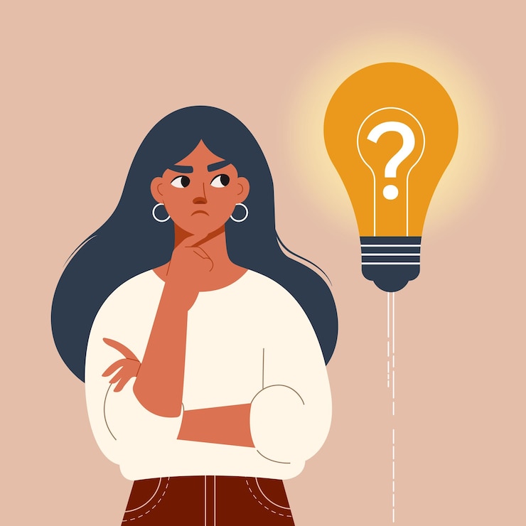 Vector chica confusa