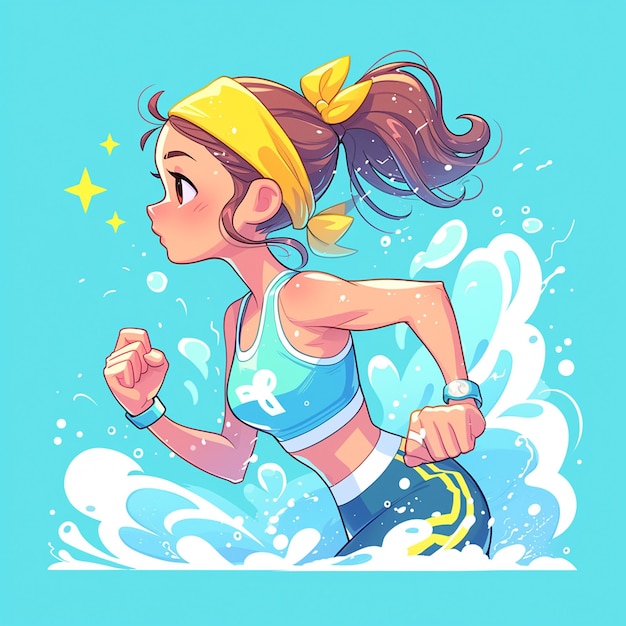 Una chica de Corpus Christi va a la gimnasia acuática al estilo de las caricaturas