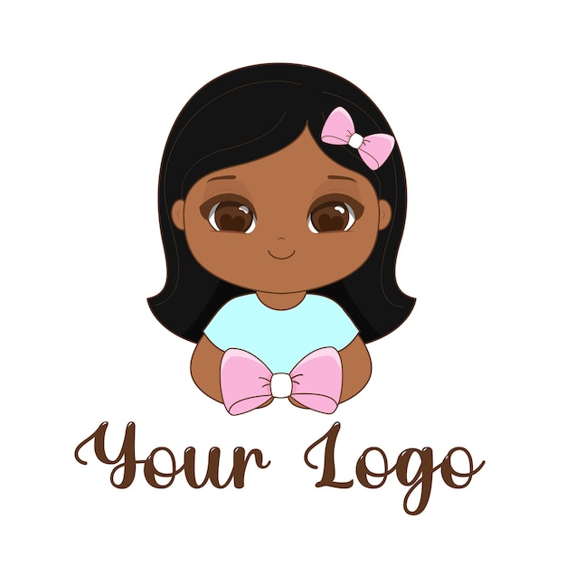 Chica de dibujo con cinta Vector